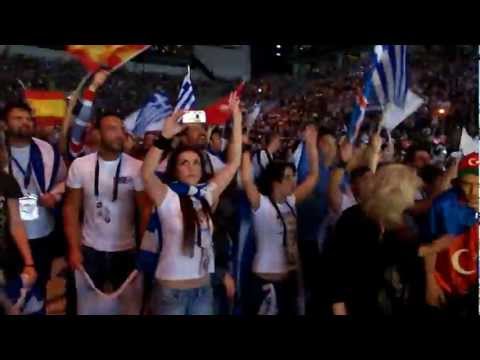 Eurovision 2010 - inside the arena, the fans of Giorgos Alkaios & Friends "OPA"