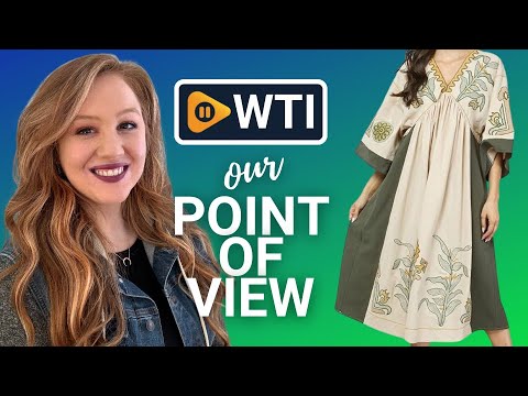 Womens Floral Embroidered Long Dress with V-Neck and 3/4 Sleeves Loose Fit Vintage Embroidery Babydoll Dress Olive Large - WTI product video review