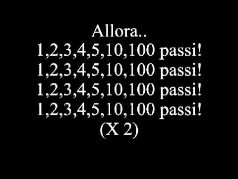 100 Passi Testo a schermo