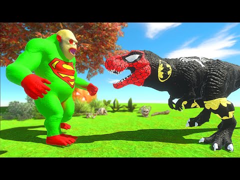 HULK GORO vs SUPER TREX DEATH RUN - Animal Revolt Battle Simulator