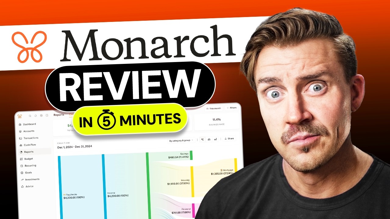 FULL Monarch Money Review in 5 Minutes | Best Budgeting App? video thumbnail