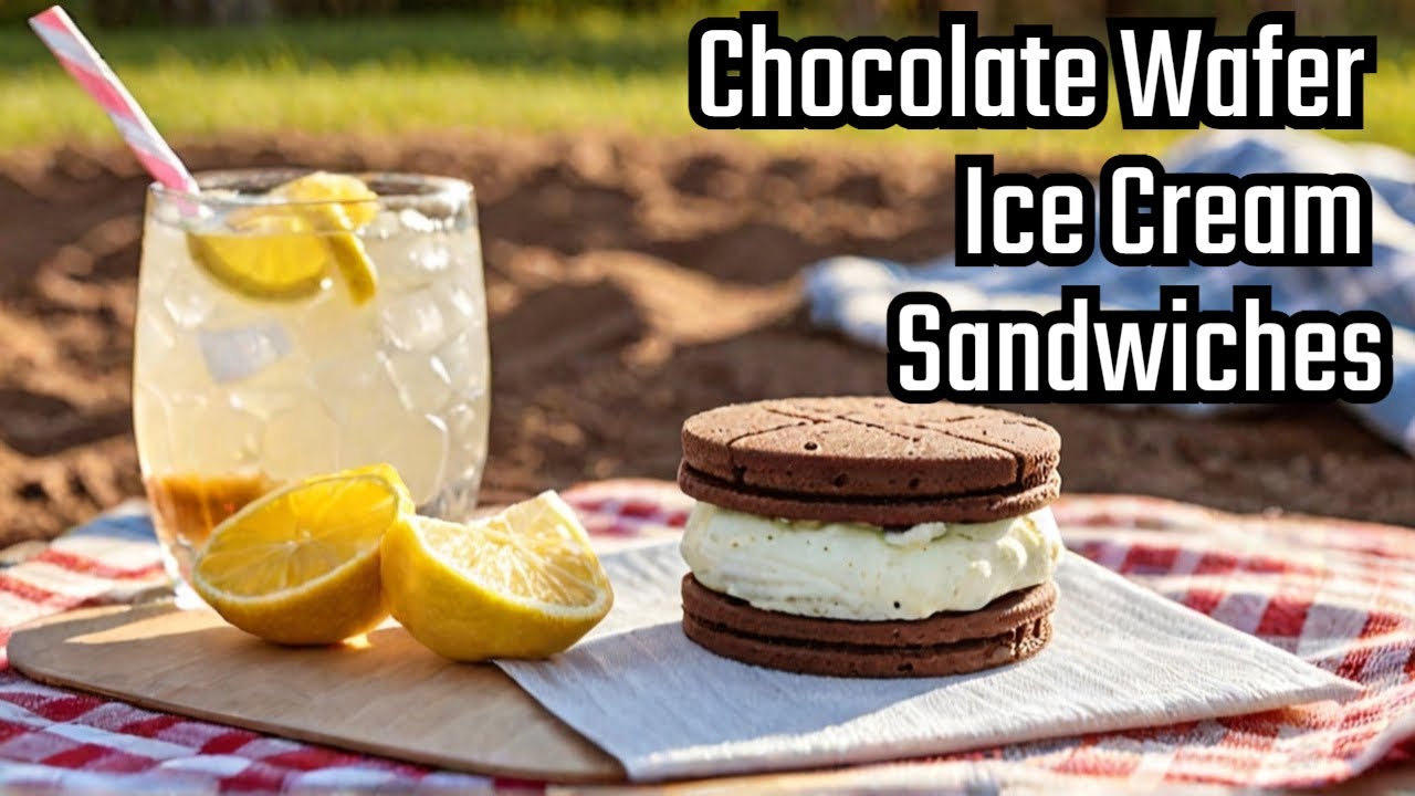 Chocolate Wafer Ice Cream Sandwiches & Tequila Lemon Slushy