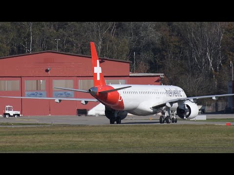 Embraer E195-E2  landing & taxi at Bern Airport | HB-AZL | Helvetic Airways | 4K