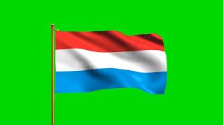 Luxembourg National Flag | World Countries Flag Series | Green Screen Flag | Royalty Free Footages