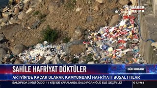 Sahile hafriyat döktüler