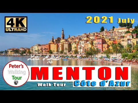 Menton, Cote d'Azur, Francia Riviéra Walking Tour 4k 2021