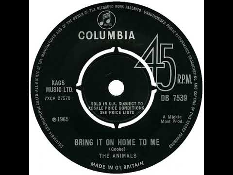 UK New Entry 1965 (92) The Animals - Bring It On Home To Me