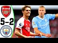 Arsenal vs Manchester City 5-2 - All Goals and Highlights - 2024 🔥 HAALAND