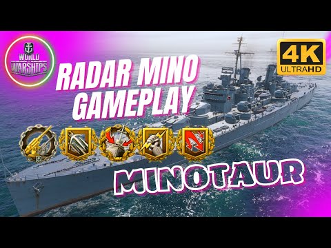 British Cruiser MINOTAUR wows: How to Play Radar Mino? - WORLD Of WARSHIPS 2022 #gaming
