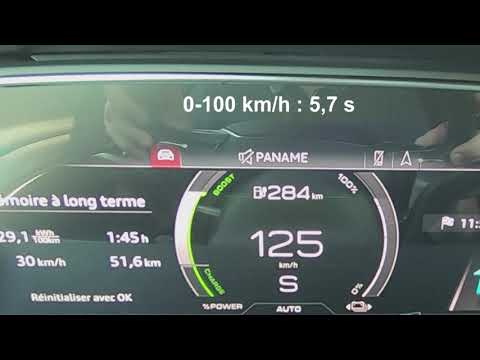 Audi e-tron 55 quattro Sportback 0-200 km/h autobahn