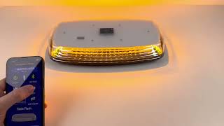 AKU LED rampa oranžová+bílá, APP, magnet, 12-24V, 304mm, ECE R65 R10