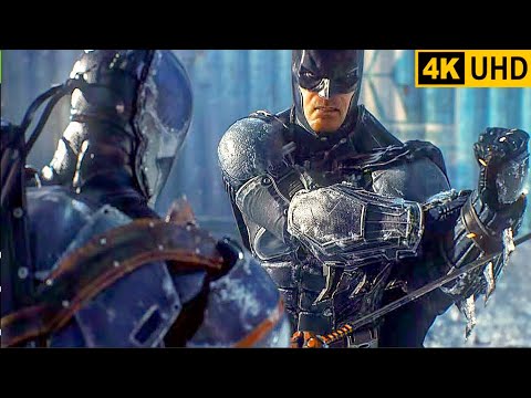 BATMAN Vs DEATHSTROKE Most Badass Fight Scene 4K ULTRA HD - Batman Arkham Origins Movie Cinematics