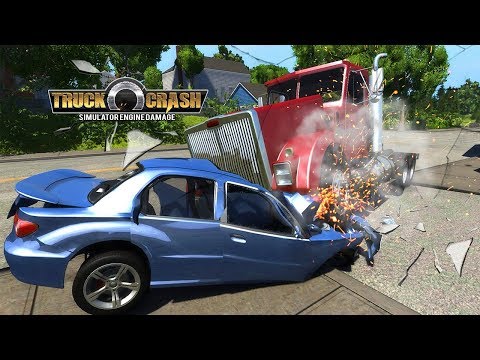 Loaded Truck Crash Engine Damage Simulator Video