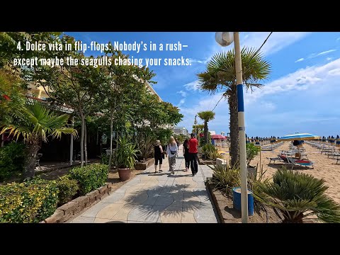☀️ Morning Walk in Jesolo Beach, Italy 🌊 | Sea Breeze, Sunshine & Happy Vibes 🇮🇹 | Relaxing 4K Walk