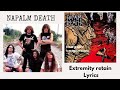 Napalm Death : Extremity Retain lyrics