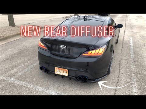 How to install rear diffuser for Genesis Coupe (And walk around)
