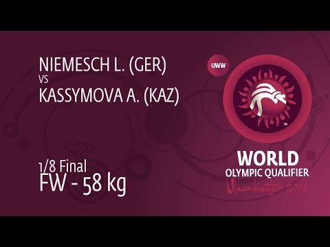 1/8 FW - 58 kg: L. NIEMESCH (GER) df. A. KASSYMOVA (KAZ), 8-1