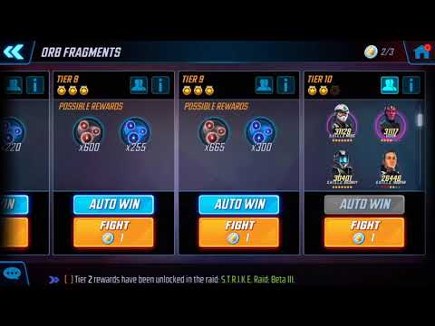 Orb Fragments Tier 10 Challenge 169K Power 3 Star Playthrough - Marvel Strike Force - MSF