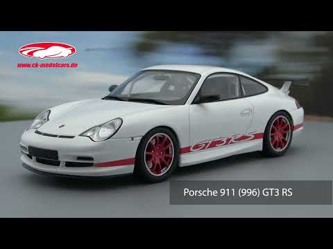 Minichamps 1:18 Porsche 911 (996) GT3 RS year 2002 white / red