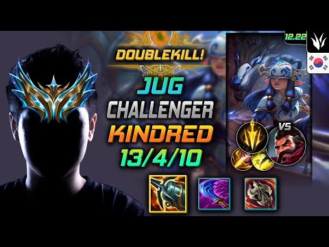 Challenger Jungle Kindred Build Kraken Slayer Lethal Tempo - LOL KR 12.22