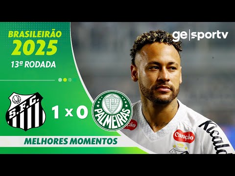 Gols e lances de Santos x Palmeiras