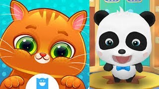 My Little Baby Panda + Talking cat Bubbu funny vdieo for kids