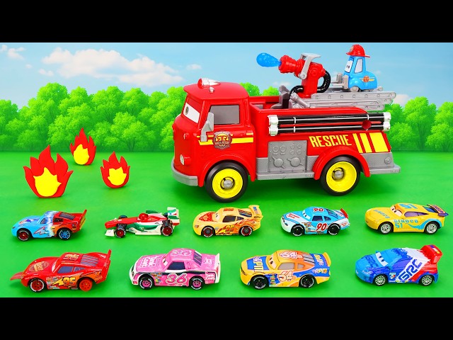 Vídeo relacionado con Mattel Disney Pixar Cars Carrera de celebración del 20. Aniversario de Radiador Springs, Pack de 5 Personajes Favoritos de la película Original, JMJ85