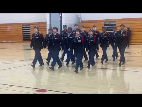 Union HS Army JROTC Unarmed Regulation Drill Team at Delsea HS Drill Competition