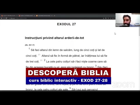 Descopera Biblia - curs interactiv - EXOD 27-28
