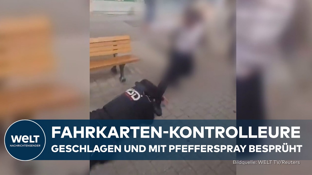 BRUTALE ATTACKE: Unbekannte greifen Fahrkarten-Kontrolleure mit Pfefferspray an