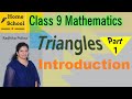 Triangles Part 1 Class 9 Introduction Mathematics NCERT CBSE