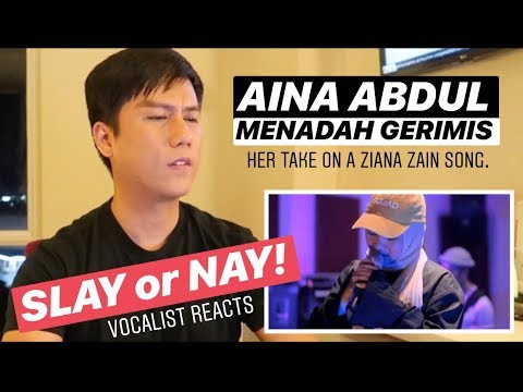 ZIANA ZAIN - MENADAH GERIMIS (COVER BY AINA ABDUL) | REACTION