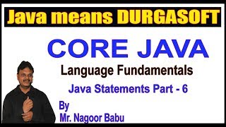 Download the video "Core Java Tutorials ||  Java Programming Format Part  - 6 || by Nagoor Babu"