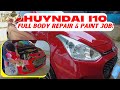 DIY OR PRO COMPLETE CAR BODY REPAIR REPAINT ON A DAMAGED HYUNDAI I10