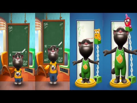 Happy Birthday Level 10 - Level 35 My Talking Tom Vs My Talking Tom 2