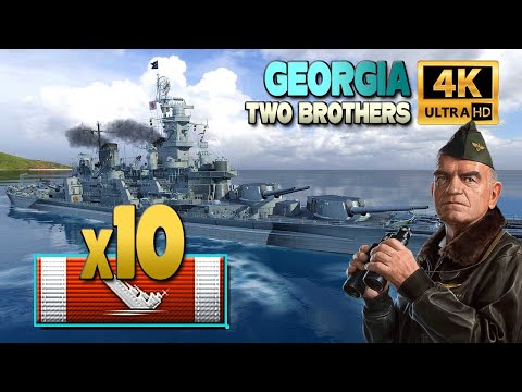 Battleship Georgia: 10 ships destroyed - World of Warships