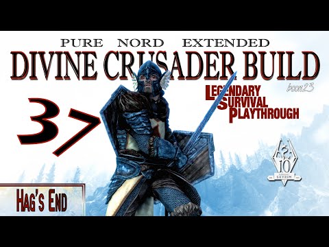 Pure Nord Divine Crusader Build (37) - Hag's End - Skyrim AE Legendary Suvival