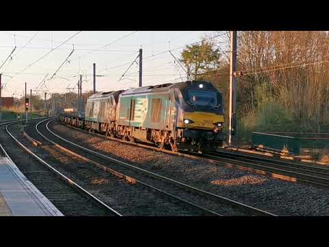 68018/68001 6k74 Sellafield - Crewe flask train, 19th April 2023