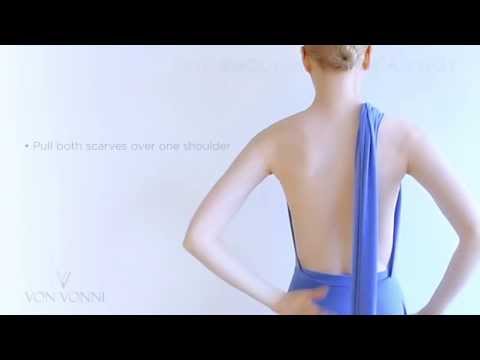 How to tie the Von Vonni Transformer Dress - One Shoulder with a Knot Style