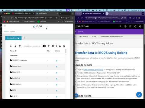 Data Transfer to iRODS with RClone