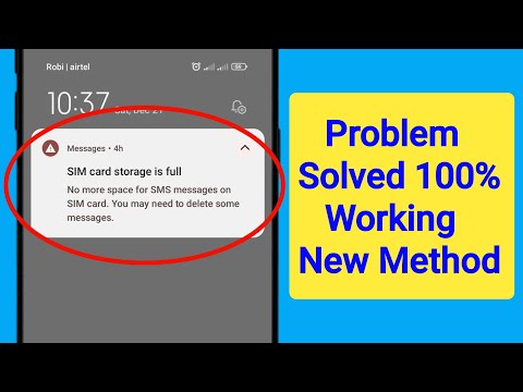 Fix SIM card storage is full No more space for SMS messages on SIM card  Problem Solve