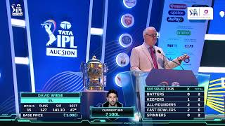 David Wiese Joins Kolkata Knight Riders for 1 CR | TATA IPL Auction 2023 | JioCinema