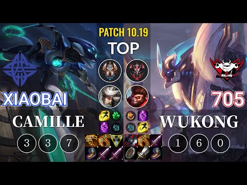 ES Xiaobai Camille vs JDG 705 Wukong Top - KR Patch 10.19
