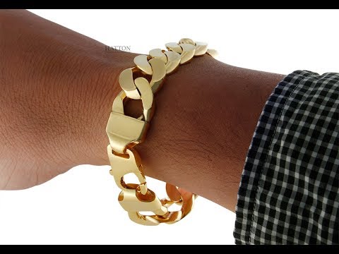 9K 14K 18K Heavy Flat Curb Link 110.7 G - Hatton Jewellers London