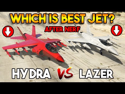 GTA 5 ONLINE : LAZER VS HYDRA (DID THEY NERFED JETS?)