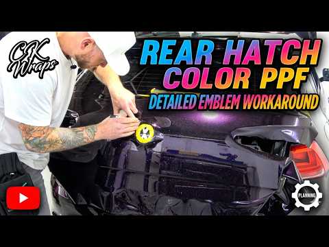 Detailed Rear Hatch Color PPF Installation With Emblem Workaround