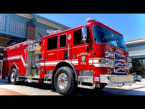 Glendale Fire Department Pushes Their New Pierce Arrow XT Fire Engine into Serivce