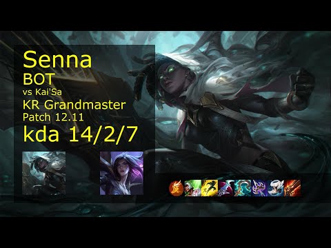 Senna ADC vs Kai'Sa - KR 14/2/7 Patch 12.11 Gameplay // [롤] 세나 vs 카이사