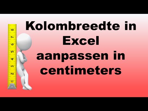 Kolombreedte aanpassen in Excel in centimeters - ExcelXL.nl trainingen en workshops