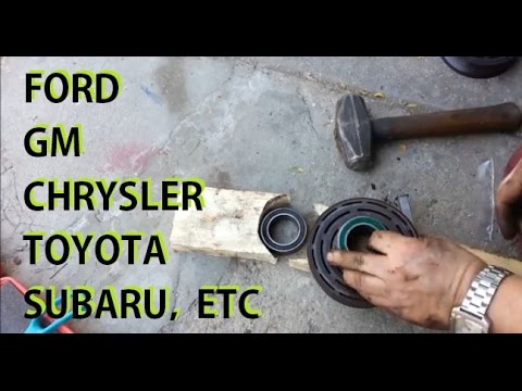 AC clutch Bearing Replacement GM Ford Chrysler Toyota Etc